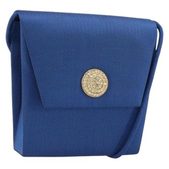 Saint Laurent Pre-owned Cross Body Bags, female, Blue, Size: ONE SIZE Pre-owned Satin Shoulder Bag