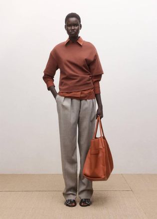 Mango Maglietta oversize in cotone rosso mattone - Donna - XS - MANGO