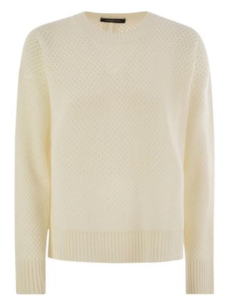 Fabiana Filippi openwork crew-neck sweater - Neutrals