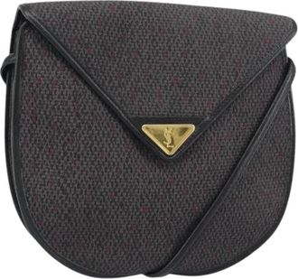 Saint Laurent Pre-owned Cross Body Bags, female, Gray, Size: ONE SIZE Pre-owned Plastic Shoulder Bag