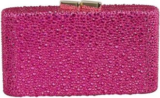Anna Cecere Clutch con strass - Bags - Mujer - Rosa - ONE SIZE
