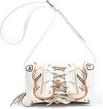 Balenciaga Pre-owned Womens Sneakerhead Flap Shoulder Bag - Ivory - One Size