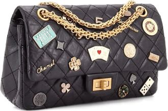 Chanel Lucky Charms Reissue 2.55 Flap Bag Quilted Aged Calfskin 225 shoulder bag - Nero