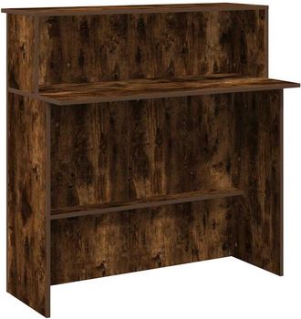 vidaXL Mostrador de recepci&oacute;n roble ahumado 100x50x103,5 cm Vidaxl
