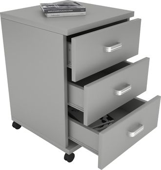 ebuy24 Ebuy24 - Vcm Roll Container Contenedor Lateral Con Cajones Dimensiones Aprox. Al. 58 X An. 45 X T. 44 Cm Contenedor De Oficina - Tobila (gris)