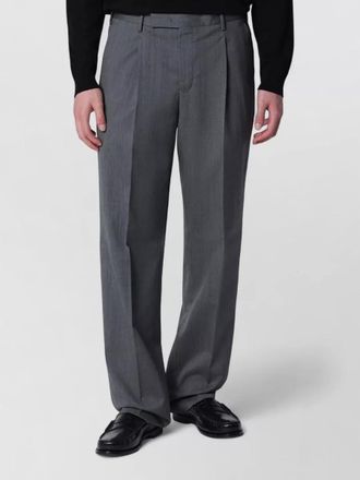 Pantaloni Torino tailored trousers belt loops pleats side pockets
