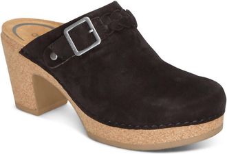 Aetrex Womens Corey Heeled Clog In Black