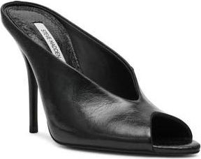 Steve Madden Agaze Peep Toe Slide Sandal in Black at Nordstrom Rack, Size 8