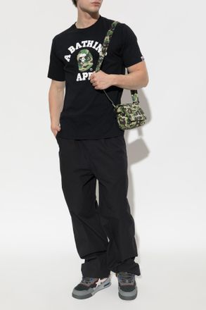 A Bathing Ape T-shirt With Logo, Mens, Black