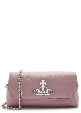 Vivienne Westwood Orb Faux Leather Wallet on Chain - Pink - One Size