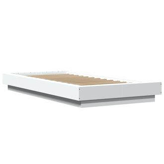 Berkfield Home Modern Bed Frame without Mattress White 75x190 cm Small Single
