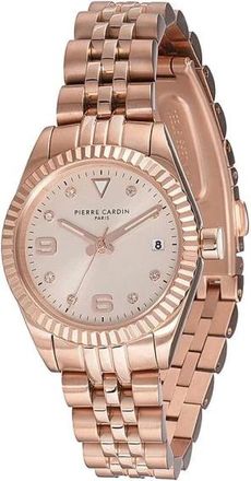 Pierre Cardin Watches, female, Yellow, Size: ONE SIZE Stainless Steel Dress Watch with Dial