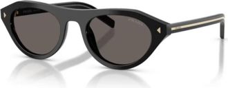 Prada Stijlvolle Zwarte Zonnebril - Dames - Zonnebrillen - Zwart - 51 MM - Accessoires
