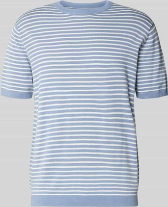 Christian Berg Strickshirt mit Rundhalsausschnitt in Eisblau, Gr&ouml;&szlig;e 3XL