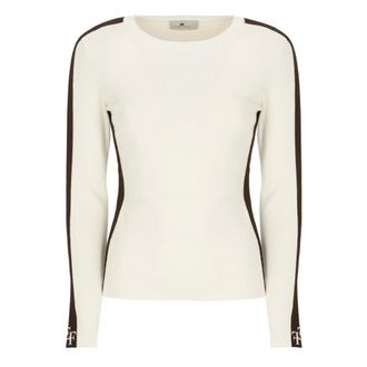 Elisabetta Franchi Mujer, Camisetas, Beige, Talla: S