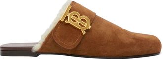 Burberry Brown Suede Lyla Mules Size 36.5
