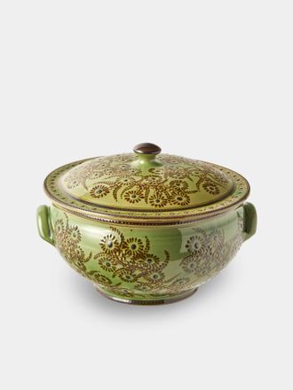 Poterie d'&Eacute;vires Flowers Hand-Painted Ceramic Soup Tureen
