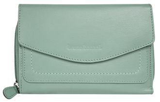 Bruno Banani Geldb&ouml;rse BRUNO BANANI, Damen, gr&uuml;n (mint), Leder, leicht gl&auml;nzend, unifarben, Kleinlederwaren Geldb&ouml;rse, echt Leder