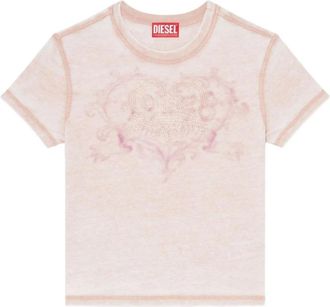 Diesel T-Ila-Aa 1 Jersey T-shirt - Dames - T-shirts - Roze - S - Katoen - Tops