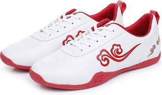 Generic Taekwondo Shoes, Unisex Children Adult Lightweight Martial Arts Sneaker for Boxing, Karate,Kung Fu Taichi(White,6.5 UK)