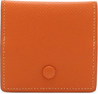 Herm&egrave;s Orange Epsom Leather Coin Purse/Coin Case (Pre-Owned)