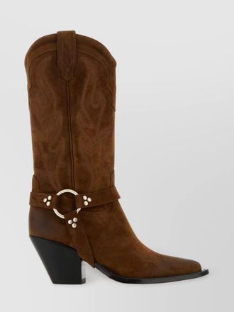 Sonora suede leather belt boots