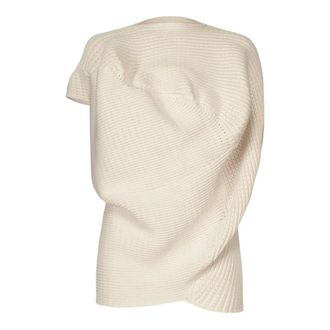 Issey Miyake Found Stone Top - Dames - Tops - Wit - Maat: M Zijde