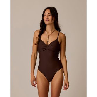 Carve Designs Sol Compression One Piece in Coffee at Nordstrom, Size Xx-Small