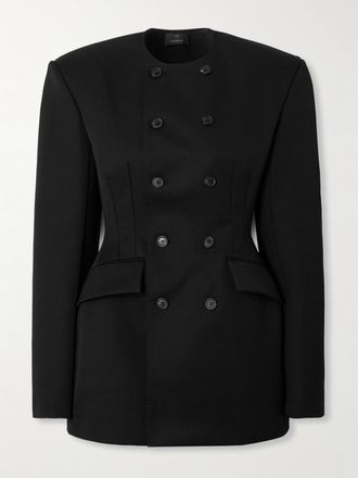 Wardrobe.NYC + Rhw Abito Mini Doppiopetto In Twill - Nero