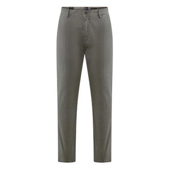 Bomboogie Pantalones Chinos de Gabardina con Microestampado - Trousers - Hombre - Gris - W29