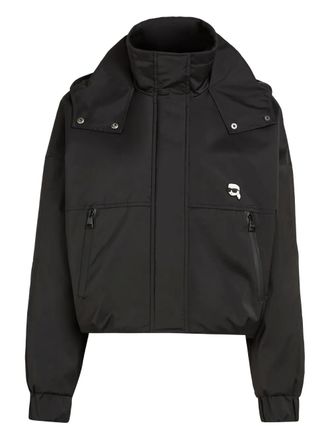Karl Lagerfeld Ikon hooded jacket - women - Elastane/Polyester - L - Black