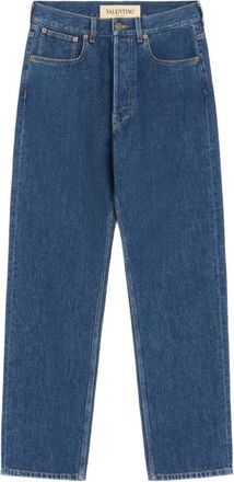 Valentino Jeans, Heren, Blauw, W32, Denim, Denim 5 Tasche Straight Jeans