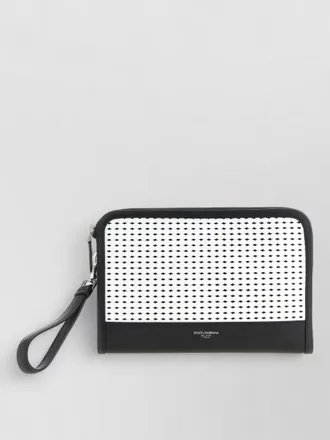 Dolce & Gabbana atene patterned rectangular clutch bag wrist strap