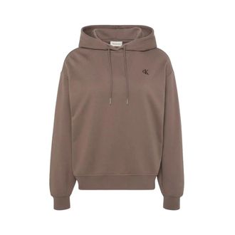 Calvin Klein Jeans Felpa con cappuccio monogramma - - Sweatshirts & Hoodies - Donna - Marrone - S