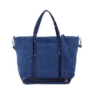Vanessa Bruno Blauwe Linnen Crossbodytas - Dames - Shoppers - Blauw - ONE Size - Linnen - Tassen