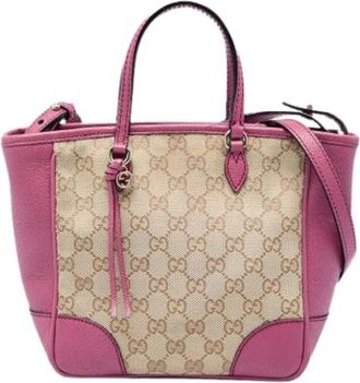 Gucci Pre-owned Bree Tote Bag - Dames - Vintage Shopper - Roze - ONE Size - Leer - Vintage
