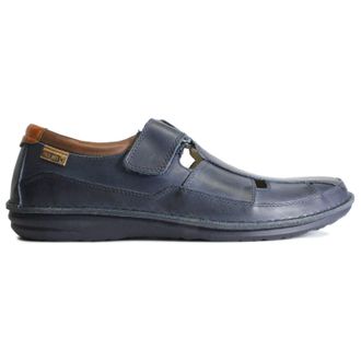 Pikolinos Santiago Leather Mens Hook and loop Shoes - Blue - Size:UK 10.5-11