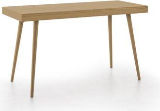 HOGAR 24 Escritorio de madera maciza natural, color encerado