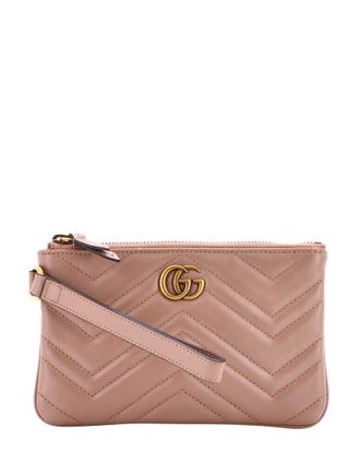Gucci Gg Marmont Flat Wrist Wallet Matelass&eacute; (Authentic Pre-Loved)