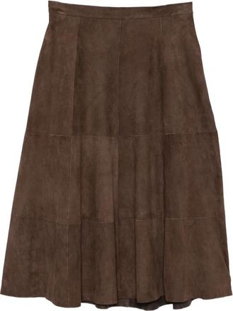 Antonelli Panelled Suede Maxi Skirt