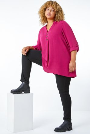 Roman Elastic Waist Stretch Denim Jegging