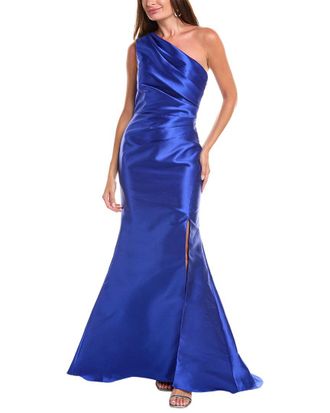 Rene Ruiz One-Shoulder Gown