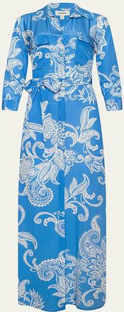 L'agence Cameron Silk Long Shirtdress