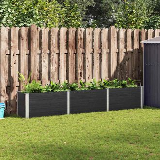 vidaXL Arriate De Wpc Gris 300x50x54 Cm Vidaxl