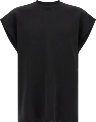 Thom Krom Tops, Heren, Zwart, L, Katoen, MS 197 Mouwloze Sweater