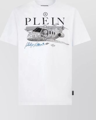 Philipp Plein crystal embellished logo print cotton t shirt