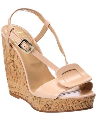 Roger Vivier Leather Wedge Sandal