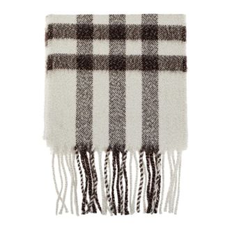 Burberry Kasjmieren sjaal met franjes - unisex - Accessoires - Beige - Maat: ONE Size Kasjmier