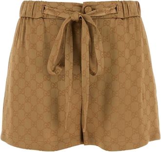 Gucci Copper Gg Satin Shorts