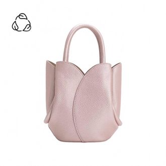 Melie Bianco Womens Tulip Mini Metallic Handle Bag In Pink